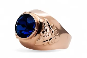 Ring Vintage Sapphire Originálny vintage 14K Produkt s Pink Gold VRC078R